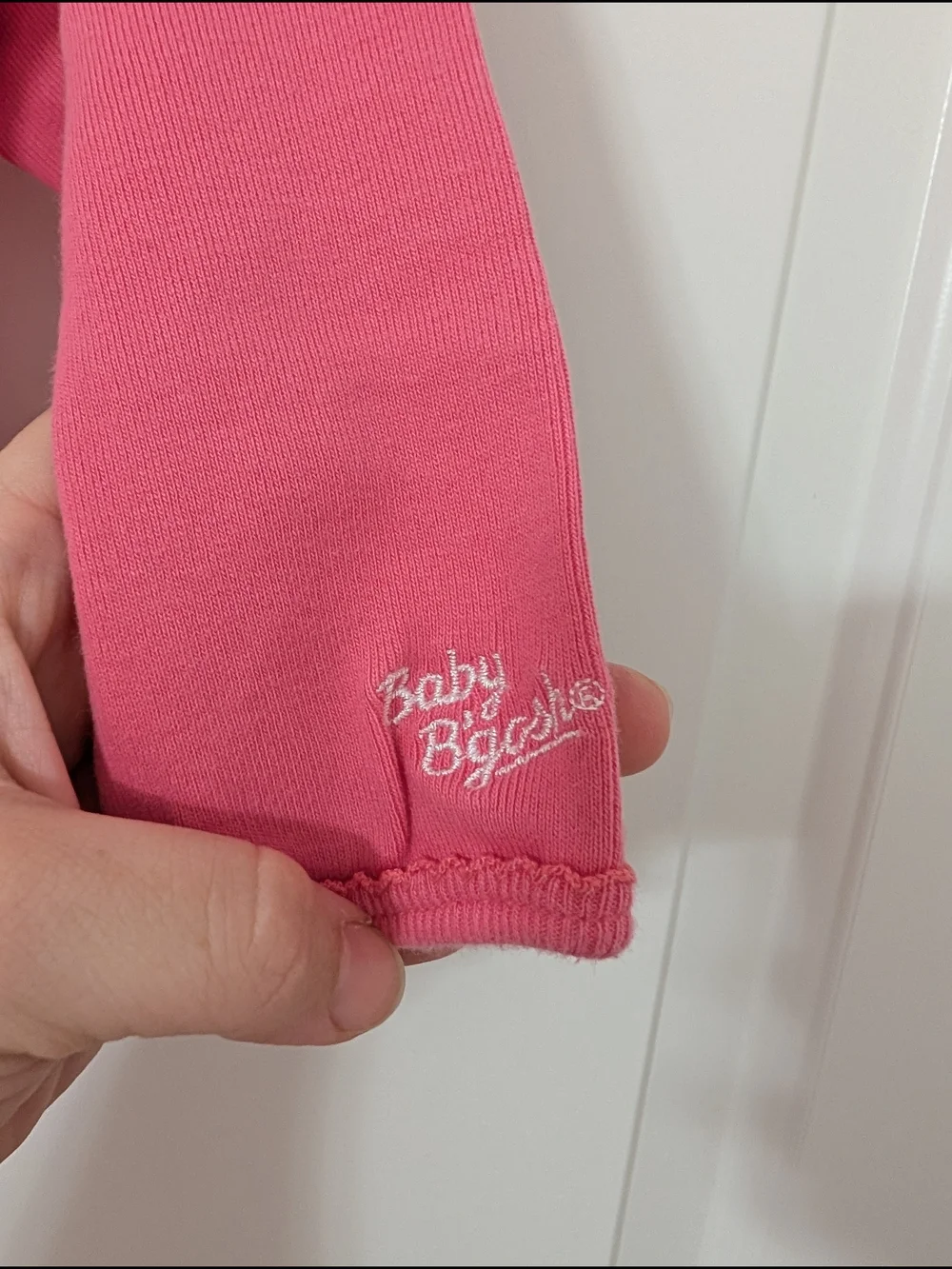 Vintage‎ Baby OshKosh B'gosh Pink Long Sleeve Bodysuit With Flower Embroidery